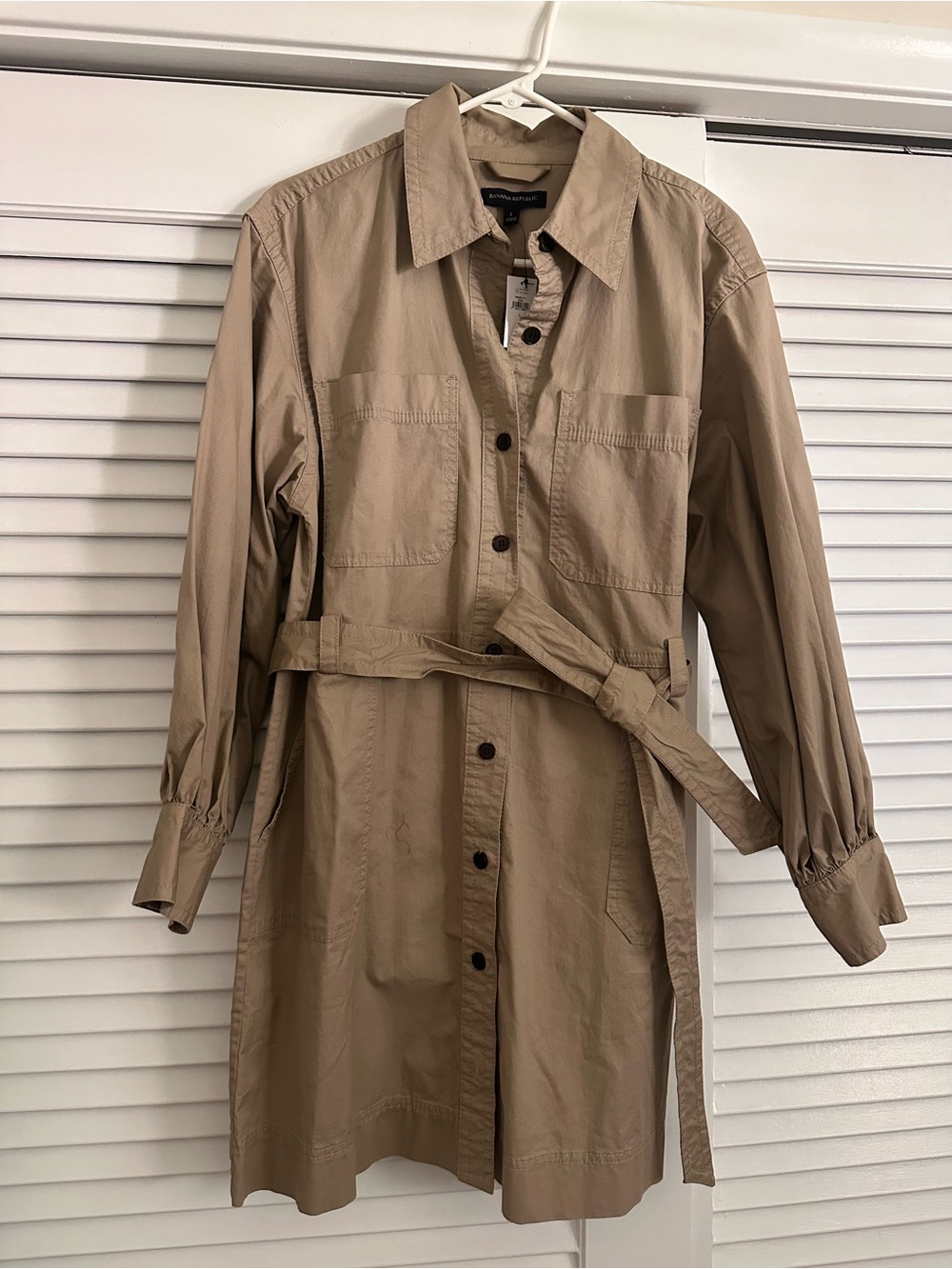 Banana Republic Khaki Mini Safari Dress